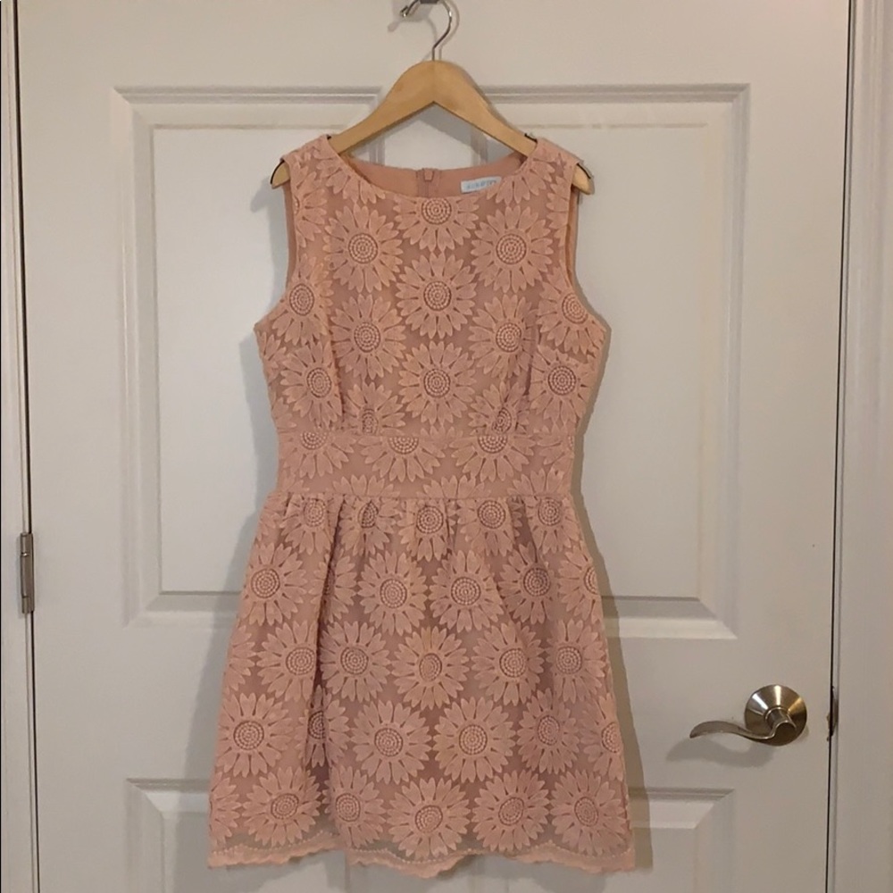 Cute Pink Floral Boutique Dress